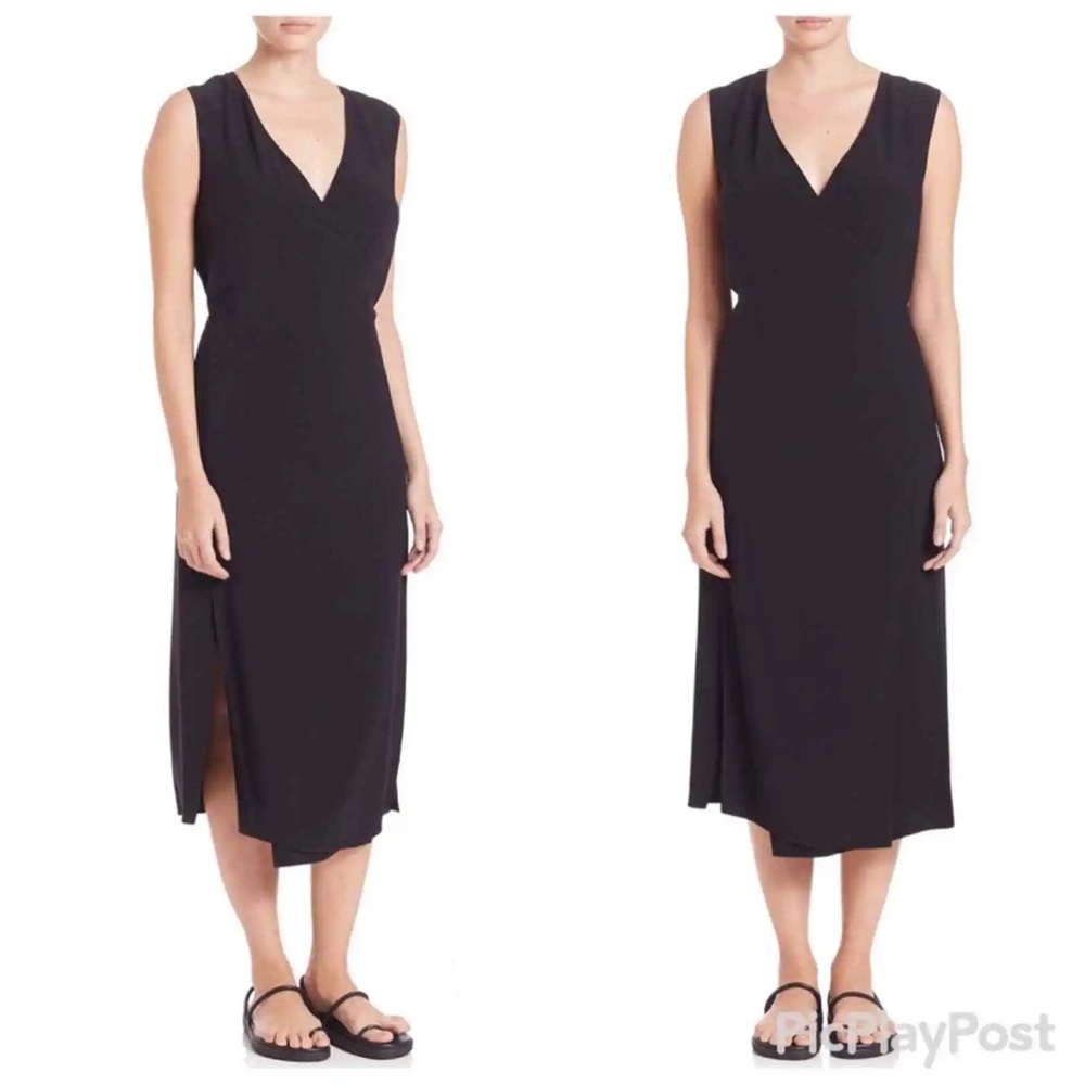 Helmut Lang Sleeveless Side Slit Wrap Dress